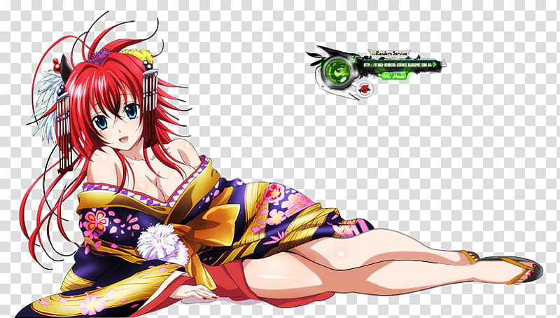 Highschool DxD Rias Gremory Sexy Kimono NY, anime transparent background PNG clipart