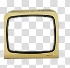 Vintage, brown CRT TV transparent background PNG clipart