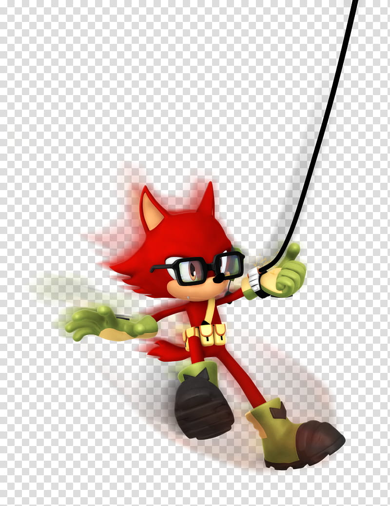Custom Hero Render  Grappling Hook with Effects, red Sonic character graphic transparent background PNG clipart