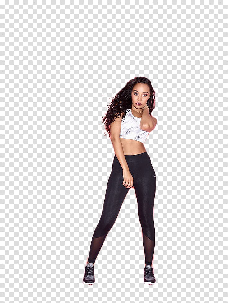 Little Mix, standing woman touching her nape transparent background PNG clipart
