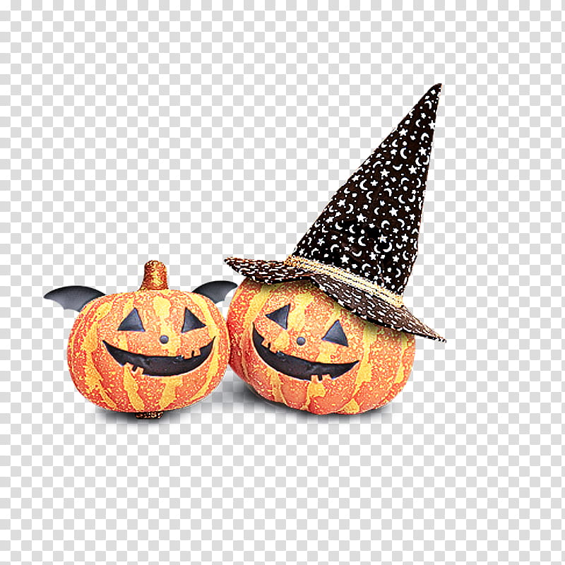 Pumpkin, Witch Hat, Orange, Calabaza, Headgear, Jackolantern, Fruit, Plant transparent background PNG clipart