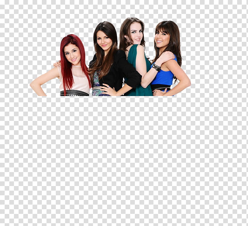 Victorious, four smiling women in casual suits transparent background PNG clipart