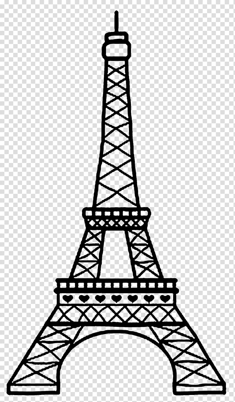 Eiffel Tower Drawing, Champ De Mars, Wall Decal, Art In Paris, Landmark, Line Art, Coloring Book, Architecture transparent background PNG clipart