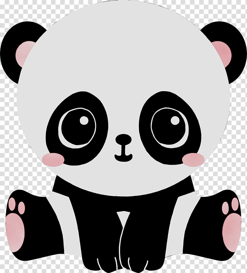 Bear, Giant Panda, Cuteness, Cartoon, Drawing, Kawaii, Painting, Silhouette transparent background PNG clipart