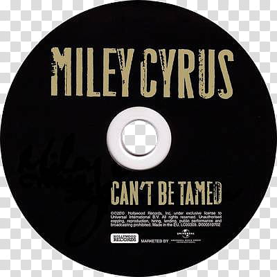 CD S, Miley Cyrus can't be tamed transparent background PNG clipart