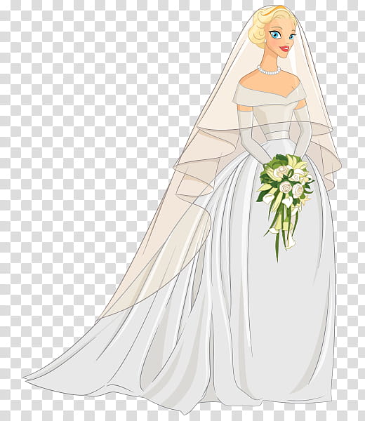 Wedding Flower Bouquet, Bride, Religious Veils, Drawing, Wedding Dress, Clothing, Bridal Veil, Gown transparent background PNG clipart