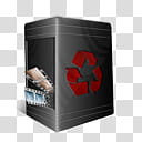 iZ Elite Icons age, TrashCan_Full, black wooden -layer shelf transparent background PNG clipart