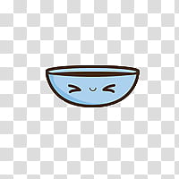 Cute, blue bowl emoticon transparent background PNG clipart