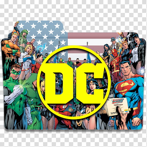 New DC Logo Folder Icon , DC, DC superheroes transparent background PNG clipart