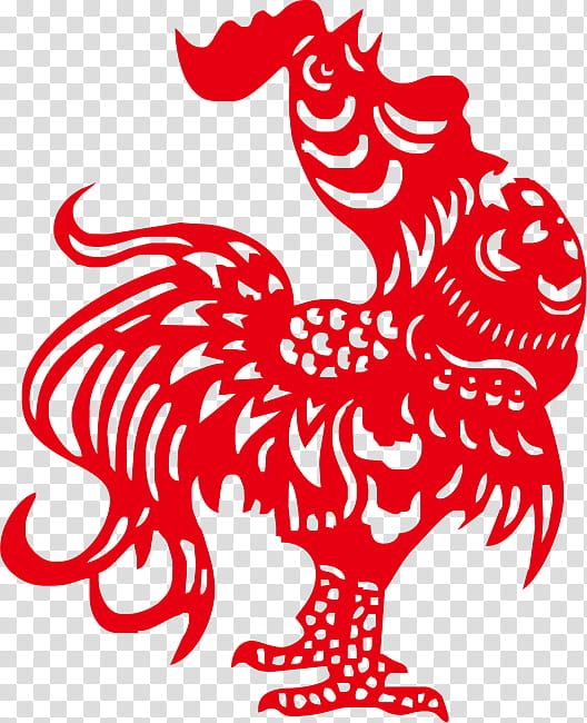 Chinese New Year Paper Cutting, Chicken, Rooster, Chinese Zodiac, Papercutting, Chinese Paper Cutting, Fire, Symbol transparent background PNG clipart