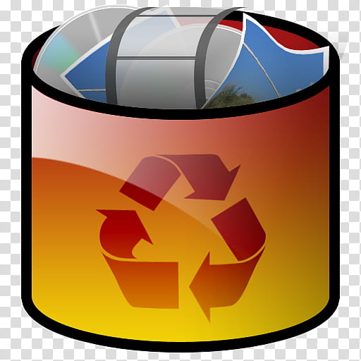 Trash Icons, trash-red-to-yellow-full transparent background PNG clipart