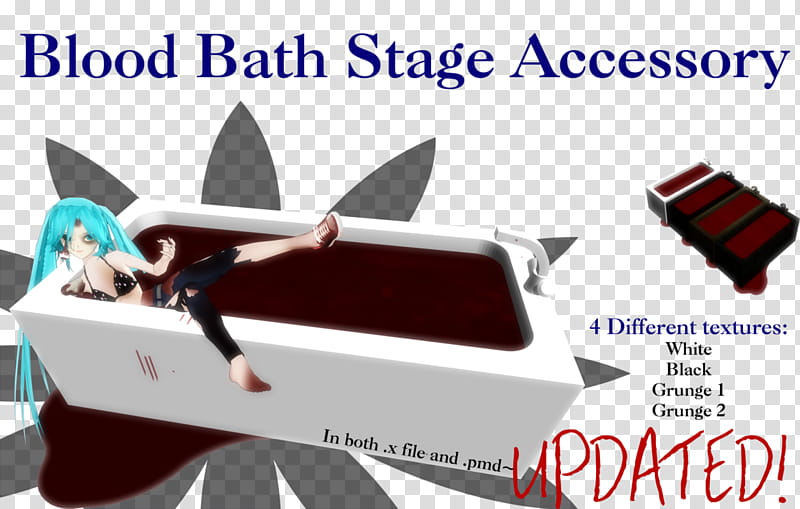 MMD Blood Bath (UPDATED), blood bath stage accessory transparent background PNG clipart