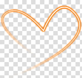 orange heart shape transparent background PNG clipart