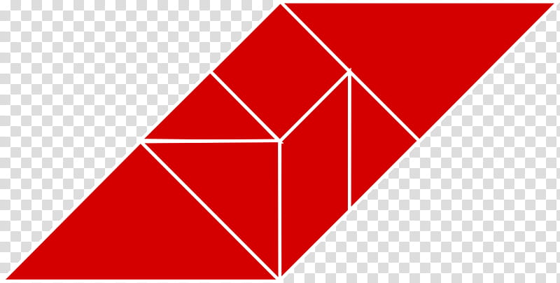 Triangle, Square, Area, Point, Tangram, Volume, Red, Line transparent background PNG clipart