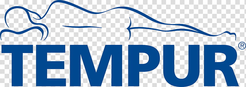 Logo Blue, Tempurpedic, Mattress, Pillow, Memory Foam, Text, Line, Electric Blue transparent background PNG clipart