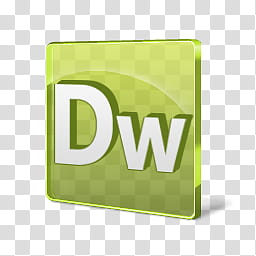 D Glass Adobe CS Icons, DreamWeaver transparent background PNG clipart