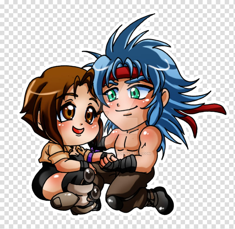 AT: Victoria n Leon chibis transparent background PNG clipart