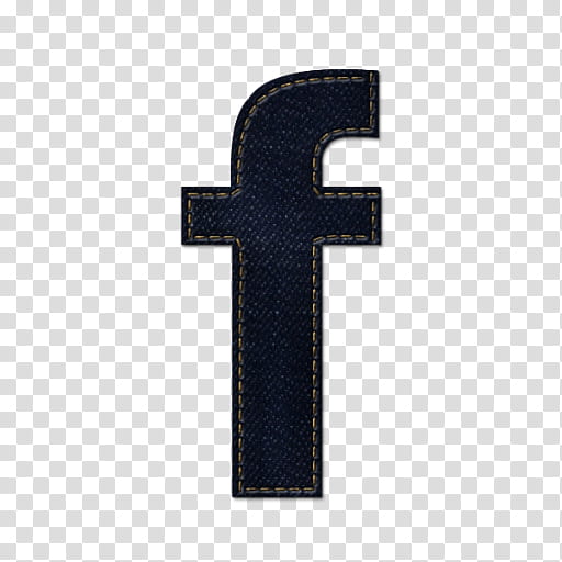 Facebook , blue denim F logo transparent background PNG clipart