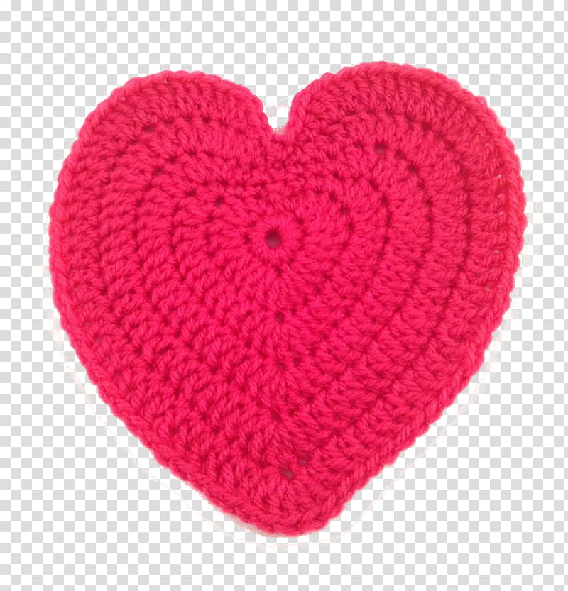 Cartoon Heart, Crochet, Wool, Knit Cap, Knitting, Pink M, M095, Radio 021, Woolen, Magenta transparent background PNG clipart