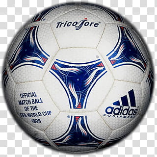 World Cup Balls, white and blue adidas Trico Tore soccer ball transparent background PNG clipart