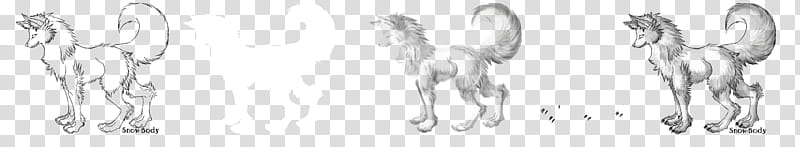 FREE Lineart with Layers, four dogs illustrations transparent background PNG clipart