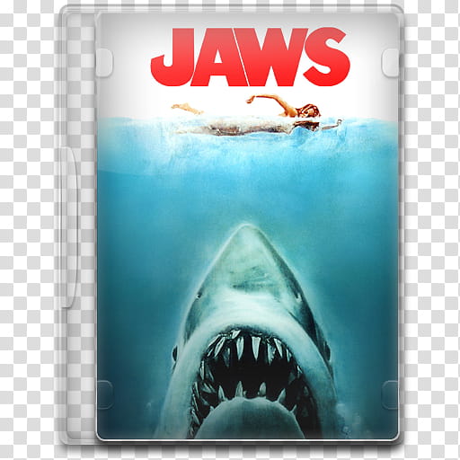 Movie Icon , Jaws, Jaws DVD case transparent background PNG clipart