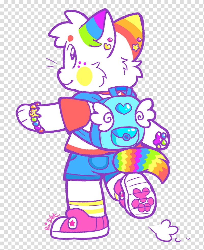 Cosi the Rainbow Kitty! transparent background PNG clipart