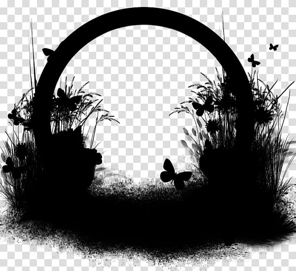 Circle Silhouette, Black White M, Still Life , Computer, Blackandwhite, Arch, Grass, Architecture transparent background PNG clipart