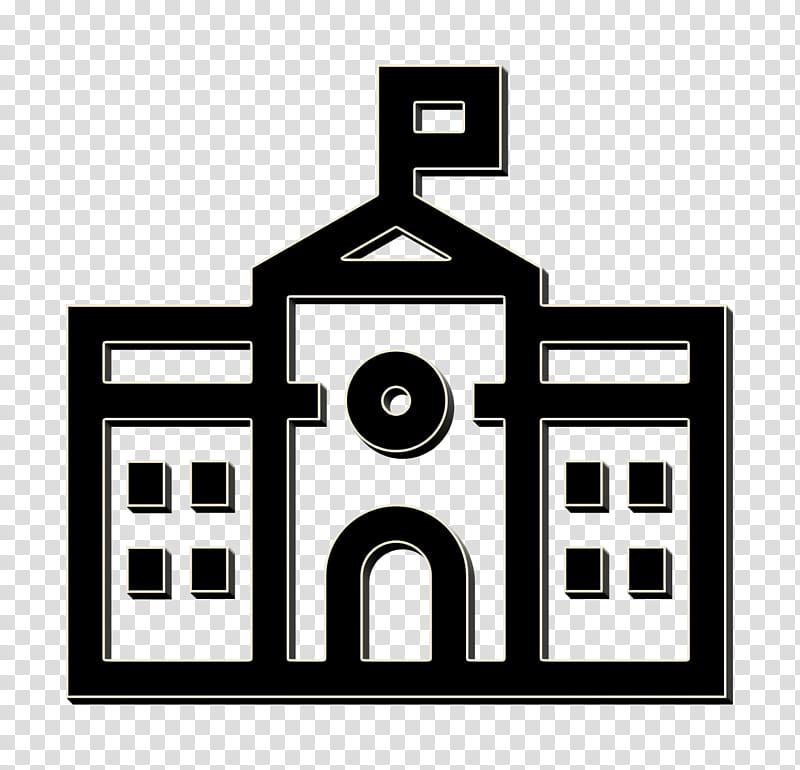 School icon Urban Building icon, Line, Logo transparent background PNG clipart