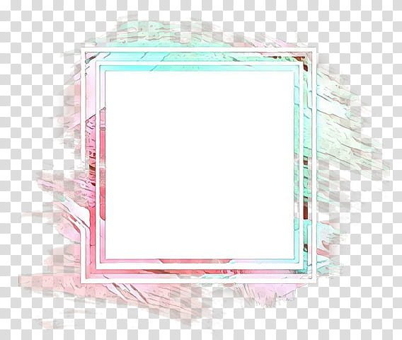 frame, Cartoon, Pink, Turquoise, Frame, Rectangle, Mirror transparent background PNG clipart
