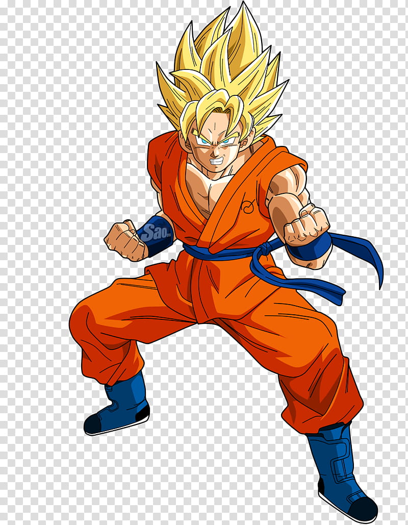 Goku SSJ Power , Dragon Ball Son Goku transparent background PNG clipart