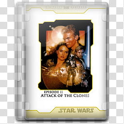 DVD  Star Wars Episode  Attack Of The Clo, Star Wars II Attack Of The Clones  icon transparent background PNG clipart