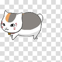 Nyanko sensei Shimeji, white and gray cat transparent background PNG clipart