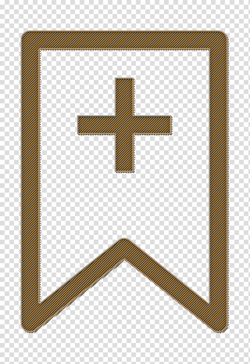 app icon bookmark icon essential icon, Ui Icon, Cross, Line, Symbol, Religious Item, Square transparent background PNG clipart