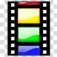 Gloss Dock Icons, DVDAVI, movie reel logo transparent background PNG clipart