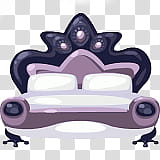white and purple fabric sofa illustration transparent background PNG clipart