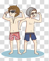 Louis y Harry Larry Skin Para Rainmeter, boy's character illustration transparent background PNG clipart