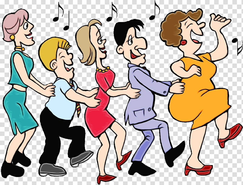 Group Of People, Watercolor, Paint, Wet Ink, Dance, Line Dance, Tap Dance, Music transparent background PNG clipart