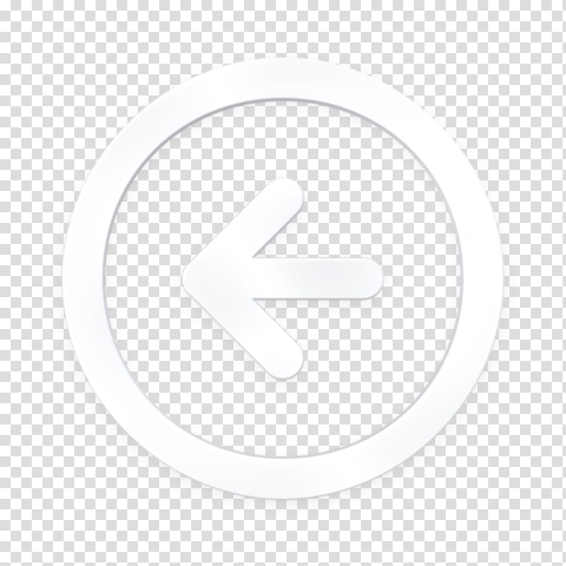 arrow icon circle icon directtion icon, Left Icon, Text, Logo, Symbol, Blackandwhite transparent background PNG clipart