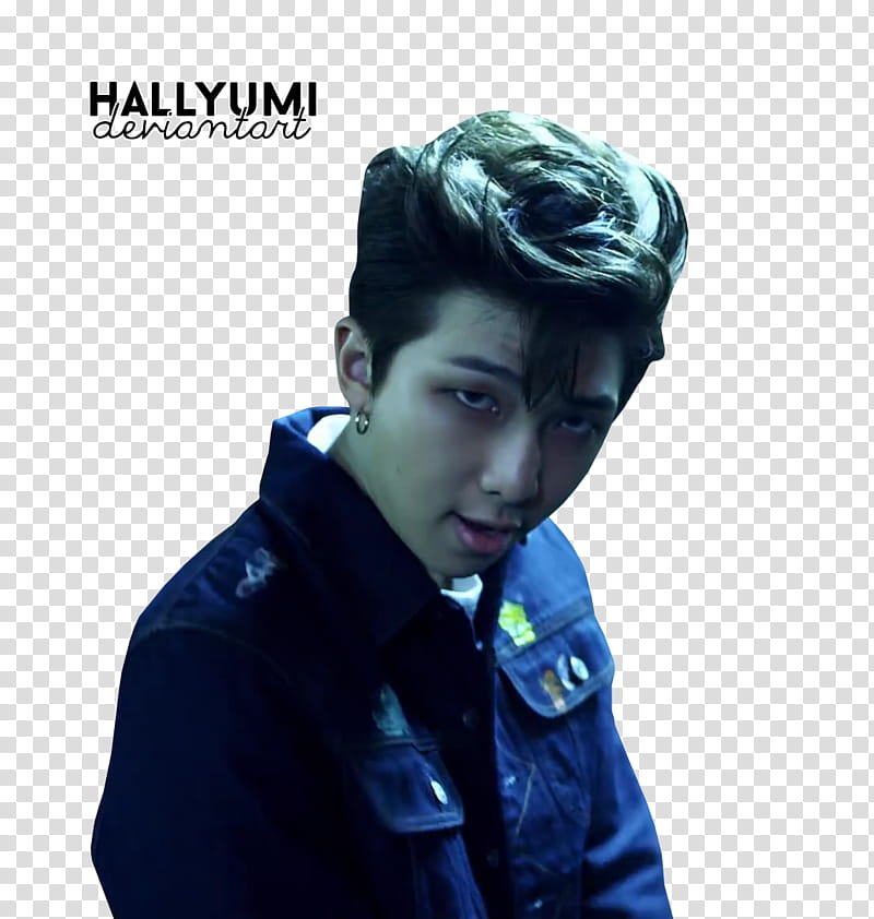 BTS FAKE LOVE, men's blue denim jacket transparent background PNG clipart