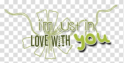 textos, I'm just in love with you text transparent background PNG clipart
