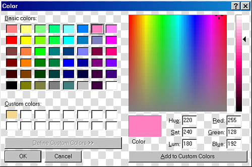 Microsoft Windows color palette menu transparent background PNG clipart