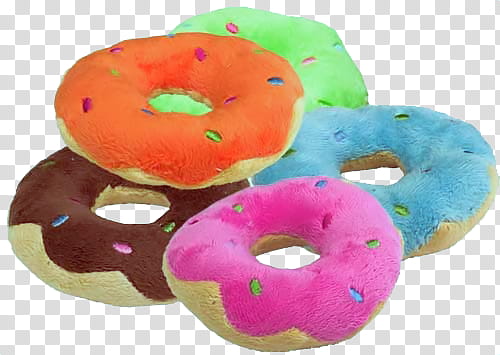 Candy s, assorted-color doughnut pillows transparent background PNG clipart