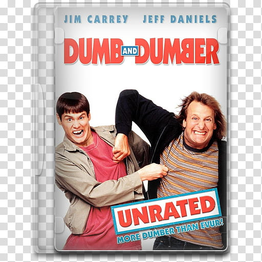 Movie Icon , Dumb & Dumber, Dumb and Dumber unrated DVD case transparent background PNG clipart