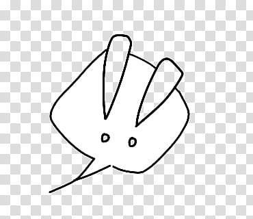 Manga Speech Bubbles , white and blue bunny illustration transparent background PNG clipart