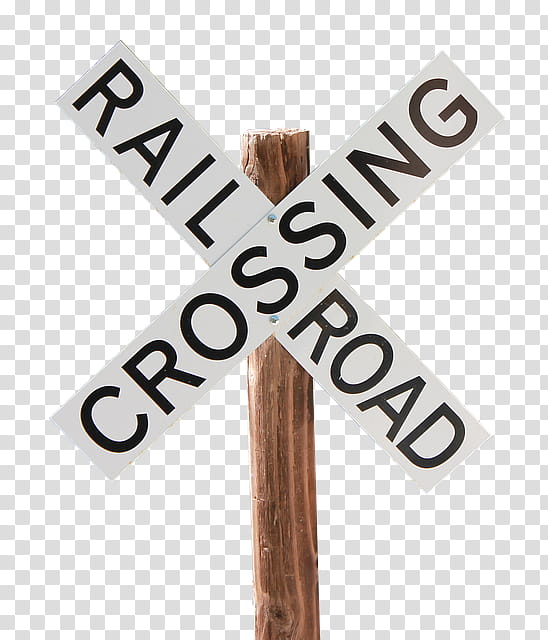 , railroad crossing signage transparent background PNG clipart