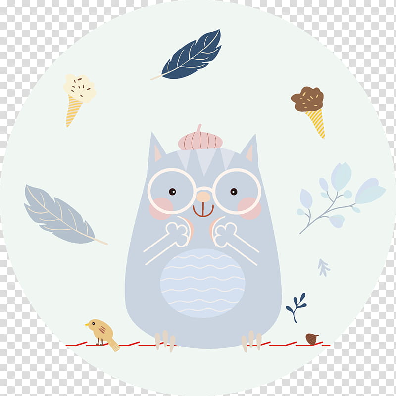 Easter Egg, Cartoon, White, Owl, Plate, Branch, Dishware, Tableware transparent background PNG clipart