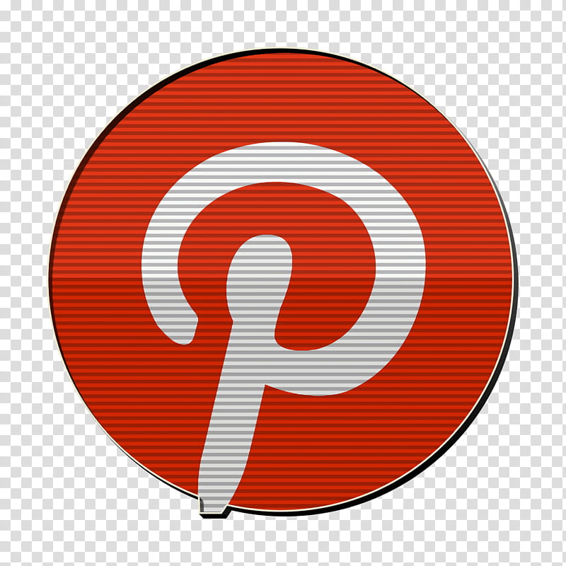 pinterest icon, Logo, Circle, Line, Symbol, Sign transparent background PNG clipart