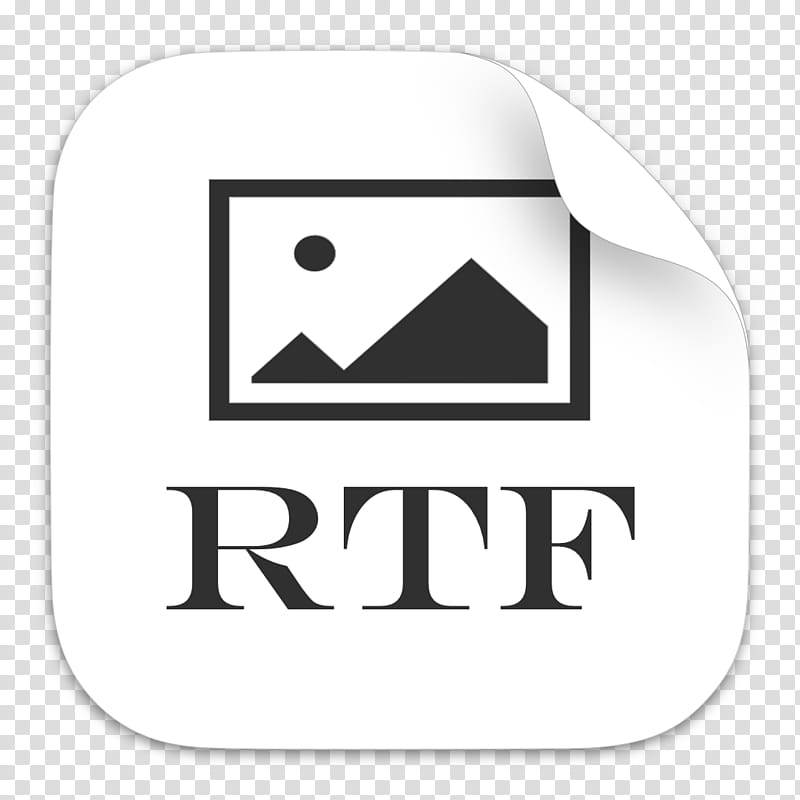 iOS   style icons for TextEdit file extensions, RTF Doc transparent background PNG clipart