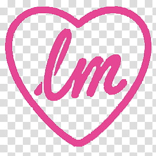 Logos Little Mix, pink heart with lm text graphic transparent background PNG clipart